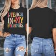 I Teach In My Pajamas Retro Groovy Teacher Humor Women's T-Shirt, Groovy Teacher Gifts, funny design I Teach In My Pajamas Retro Groovy Teacher Humor Women's T-Shirt, Groovy Teacher Gifts, funny design