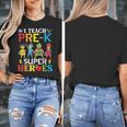 I Teach Pre-K Superheroes Students Teacher Back To School Women's T-Shirt, funny design