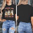 Teacher Halloween Trick Or Teach Cute Ghost Coffee Pumpkins Women's T-Shirt, funny design Teacher Halloween Trick Or Teach Cute Ghost Coffee Pumpkins Women's T-Shirt, funny design