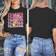 Teacher Pencil Back To School Groovy Pink Teacher First Day Women's T-Shirt, Groovy Teacher Gifts, funny design Teacher Pencil Back To School Groovy Pink Teacher First Day Women's T-Shirt, Groovy Teacher Gifts, funny design
