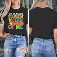 My Teacher Survived 100 Days Of Me 100th Day Of School Kids Women's T-Shirt, funny design My Teacher Survived 100 Days Of Me 100th Day Of School Kids Women's T-Shirt, funny design