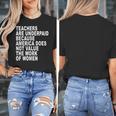 Teachers Are Underpaid Because America Does Not Value Men Women Women's T-Shirt, funny design Teachers Are Underpaid Because America Does Not Value Men Women Women's T-Shirt, funny design