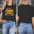 Teaching Is My Superpower Retro Comic Teacher Women's T-Shirt, funny design