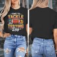 Test Day State Football Tackle Testing Day Sports Teacher Women's T-Shirt, funny design
