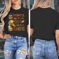 Thankful For My 4th Grade Turkey Thanksgiving Turkey Teacher Women's T-Shirt, 4th Grade Teacher Gifts, funny design