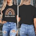 Toddler Teacher Rainbow Leopard Infant Teacher Men Women Women's T-Shirt, funny design