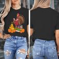 Turkey Reading Books Fall Thanksgiving Teacher Book Women's T-Shirt, funny design