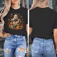 Vintage Ghost Book Reading Pumpkin Gothic Halloween Teachers Men Women Kids Women's T-Shirt, funny design