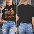 Will Trade Students For Candy Halloween Costume Teacher Women's T-Shirt, funny design Will Trade Students For Candy Halloween Costume Teacher Women's T-Shirt, funny design