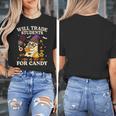 Will Trade Students For Candy Teacher Ghost Halloween Women's T-Shirt, funny design Will Trade Students For Candy Teacher Ghost Halloween Women's T-Shirt, funny design