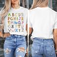 ABC Animals Alphabet Graphic Boys Girls Kindergarten Teacher Women's T-Shirt, funny design