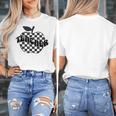Back To School Checkered Apple Teacher Checkerboard Teacher For Men Women Girls Kids Women's T-Shirt, funny design