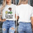 Electricity Explained Physics Nerd I Teacher School Women's T-Shirt, funny design Electricity Explained Physics Nerd I Teacher School Women's T-Shirt, funny design