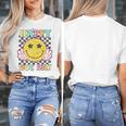 Happy Dot Day Hippie Flowers Smile Face Groovy Teacher Kids Women's T-Shirt, Groovy Teacher Gifts, funny design Happy Dot Day Hippie Flowers Smile Face Groovy Teacher Kids Women's T-Shirt, Groovy Teacher Gifts, funny design