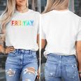 Happy Fri Yay Teacher Friday Women's T-Shirt, funny design