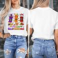 Happy Hallothanksmas Halloween Thanksgiving Pencils Teachers Women's T-Shirt, funny design
