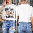 Just a Teacher Who Loves Chickens Chicken Farm Animal Lover Women's T-Shirt, funny design