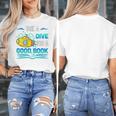 Librarian Teacher Dive Into A Good Book Reading Premium Tri-Blend Women's T-Shirt, funny design