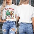 One Merry Teacher Groovy Christmas Tree Pjs Xmas Teacher Women's T-Shirt, Groovy Teacher Gifts, funny design