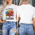 One Thankful Teacher Thanksgiving TurkeyCute Pencil Women's T-Shirt, funny design