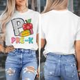 P Is For Pre-K Teacher Pencil Apple Back To School Women's T-Shirt, funny design P Is For Pre-K Teacher Pencil Apple Back To School Women's T-Shirt, funny design