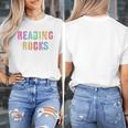 READING ROCKS English Teacher ELA ABCD Read Star Kinder Women's T-Shirt, English Teacher Gifts, funny design