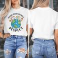 Reduce Reuse Recycle Respect Earth Day Teacher Girl Women Women's T-Shirt, funny design