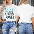 Retro Groovy Teaching Is My Super Power Teacher's Present Men Women Women's T-Shirt, funny design