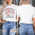 Retro Pink Christmas Santa's Favorite Art Teacher Artist Women's T-Shirt, funny design