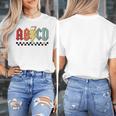 Rock Abcd Back To School Abcd Preschool Teacher Appreciation Women's T-Shirt, funny design Rock Abcd Back To School Abcd Preschool Teacher Appreciation Women's T-Shirt, funny design
