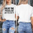Solve The Problem 9×74 Math Teacher Women's T-Shirt, funny design
