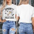Spooky Toddler Teacher Halloween School Women's T-Shirt, funny design Spooky Toddler Teacher Halloween School Women's T-Shirt, funny design