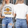 I Teach The Cutest Pumpkins In The Patch Groovy Teacher Fall Women's T-Shirt, Groovy Teacher Gifts, funny design