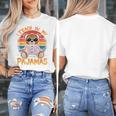 I Teach In My Pajamas Teacher Sunset Bear Retro Women's T-Shirt, funny design