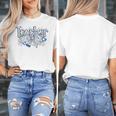 Teacher Blue Chinoiserie Coquette Bow Heart Teacher Life Women's T-Shirt, funny design Teacher Blue Chinoiserie Coquette Bow Heart Teacher Life Women's T-Shirt, funny design