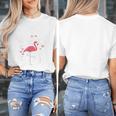 This Teacher Loves Her Flock Flamingo Teacher Class Women's T-Shirt, funny design