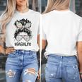 Teacher Para Life Tee Paraprofessional Cute Messy Bun Women's T-Shirt, funny design