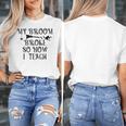 Teacher Witch Halloween My Broom Broke So Now I Teach For Men Women Women's T-Shirt, funny design