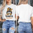 Thanksgiving Shirt Teacher Women Messy Bun Thankful Teacher Women's T-Shirt, funny design Thanksgiving Shirt Teacher Women Messy Bun Thankful Teacher Women's T-Shirt, funny design