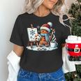 Artist Gingerbread Painter Art Teacher Student Christmas Women's T-Shirt, gift for family, gift for coworker