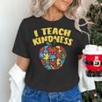 Autism Teacher Shirt I Teach Kindness Apple Puzzle Awareness Women's T-Shirt, gift for family, gift for coworker