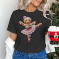 Ballet Dancer Gingerbread Christmas Dance Teacher Girl Women Women's T-Shirt, gift for family, gift for coworker