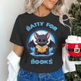 Batty About Books Lover Teacher Librarian Bookish Halloween For Men Women Kids Women's T-Shirt, gift for family, gift for coworker