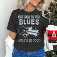 Blues Music Band Lover Vintage Guitar Teacher Blues Women's T-Shirt, gift for family, gift for coworker