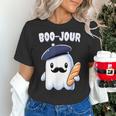 Boo Jour Ghost French Teacher Vintage Teacherlife Groovy Women's T-Shirt, Groovy Teacher Shirts, gift for family, gift for coworker