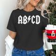 Boys Girls Teachers ABCD Rock Graphic Back To School Women's T-Shirt, gift for family, gift for coworker