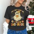 You Can't Scare Me I Teach 2nd Grade Halloween Teacher Ghost Women's T-Shirt, 2nd Grade Teacher Shirts, gift for family, gift for coworker