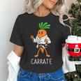 Carrate Karate Carrot Student Teacher Trainee Trainor Women's T-Shirt, gift for family, gift for coworker