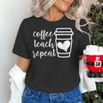 Coffee Teach Repeat Women's Misses Plus Size Teacher Women's T-Shirt, gift for family, gift for coworker Coffee Teach Repeat Women's Misses Plus Size Teacher Women's T-Shirt, gift for family, gift for coworker