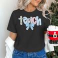 Coquette Bow Teach Teacher Happy First Day Back To School Women's T-Shirt, gift for family, gift for coworker Coquette Bow Teach Teacher Happy First Day Back To School Women's T-Shirt, gift for family, gift for coworker